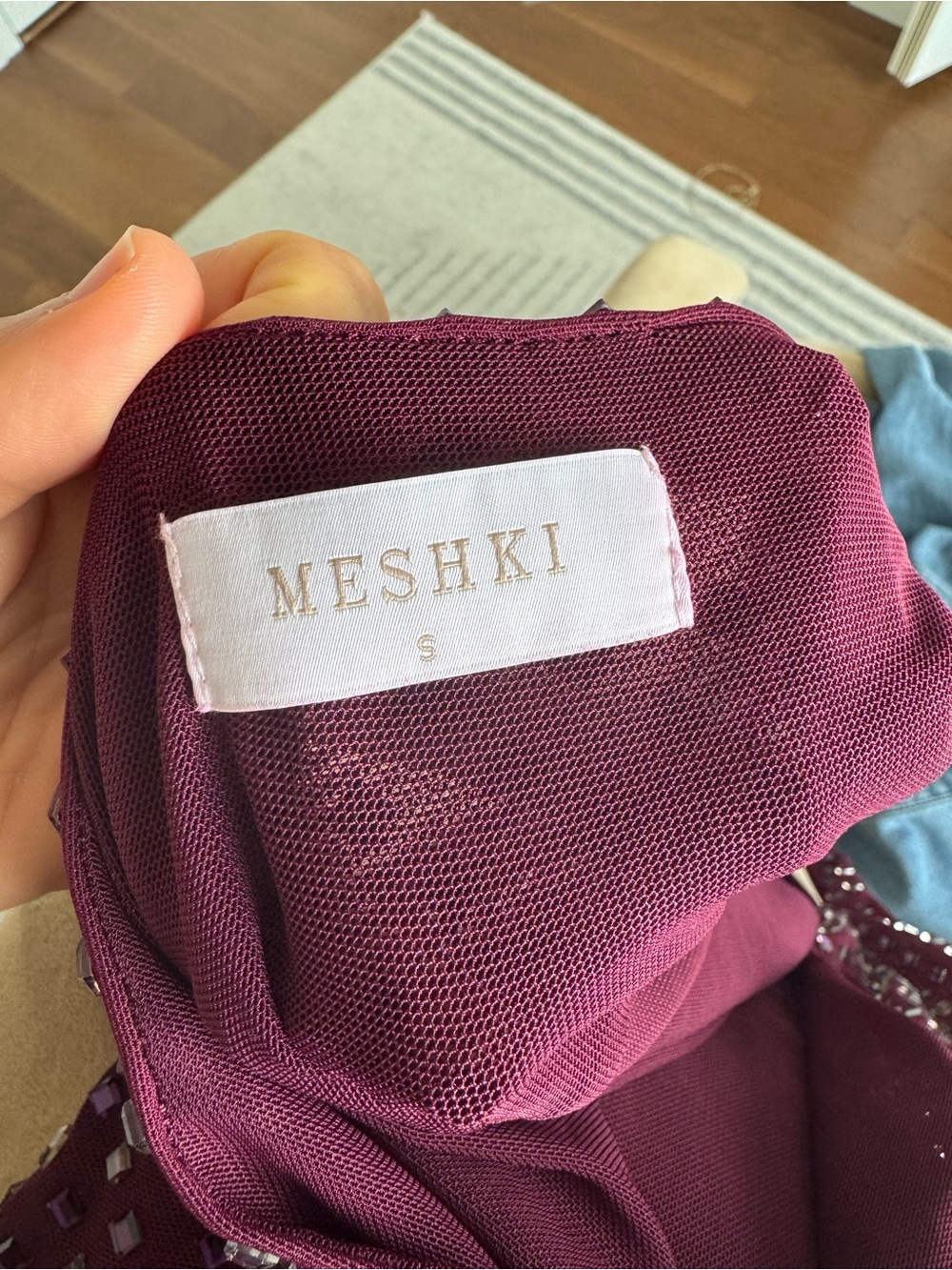 Meshki Plum Sequin Maxi Dress - Picture 5 of 5